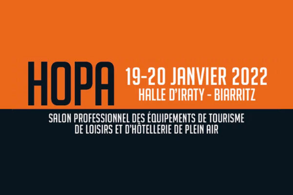 Visuel HOPA salon professionnel des équipements de tourisme de loisirs et d'hôtellerie de plein air - 19 20 janvier 2022